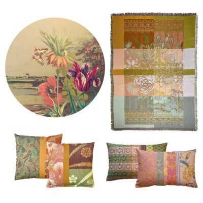 Dutch landscape NIN-NIT set, wall-art, kussens en plaid