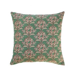 Sierkussen NIN-NIT groen, geel, beige, bloemen, tegels, golven, Art Nouveau