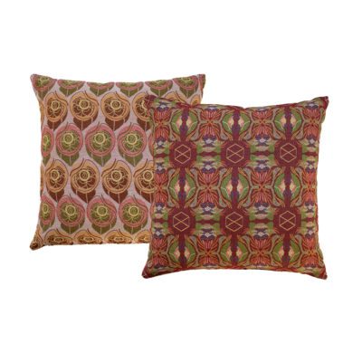 Sierkussen NIN-NIT rose, rozen, bladeren